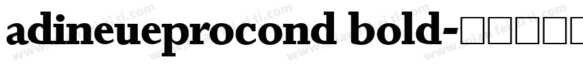 adineueprocond bold字体转换